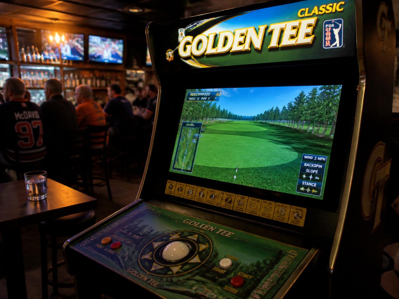 Golden Tee arcade cabinet
